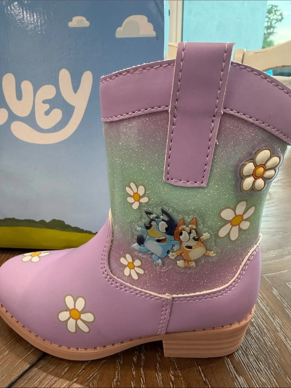 Kids' Lavender Daisy Bluey Character Ankle Boots